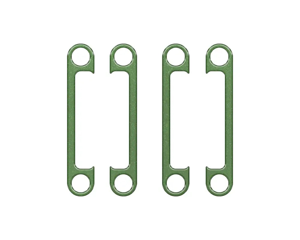 Four green metal trail sight inserts for 2021-2024 Ford Bronco trail sight upgrades
