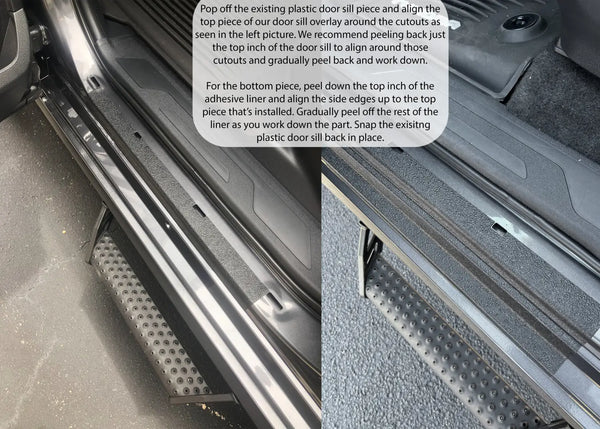 Door Sill Protection Overlays Fits 2022-2024 Sequoia