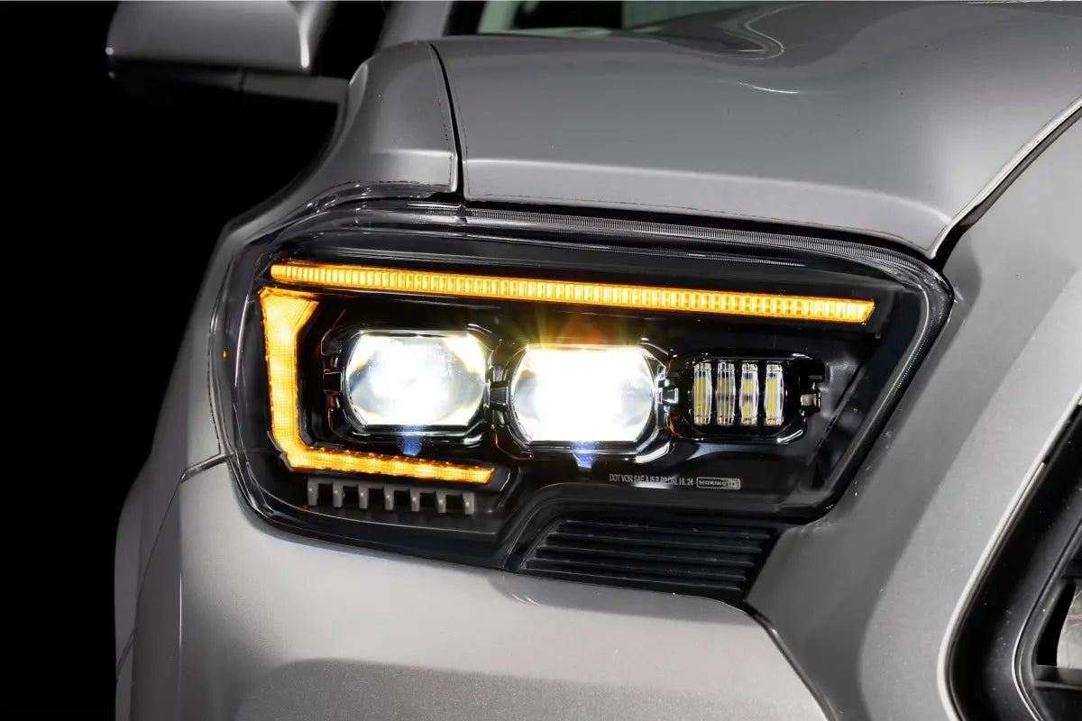 Modern truck headlight with evo headlights, high beam, and turn signals for Tacoma