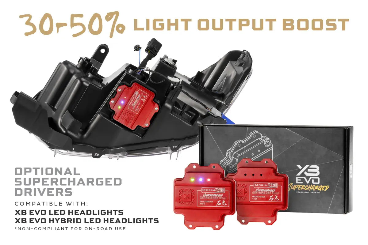 Automotive LED headlight upgrade kit with XB Evo Hybrid Headlights for 16-23 Tacoma